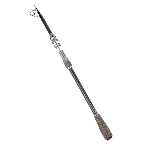 Ice Fishing Rod, Sea Fishing Rod Short Section Carbon Fiber Ice Cork Handle Stretchable Pole Lure Accessories for Trout (1.8