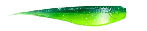 Phat Pak Baits - Micro Drunkin Shad Tiny Fluke Style LiveScope FFS Soft Jerkbait 2.5" 30ct Soft Plastic BFS Bass Fishing Lure - color: Char Blue Green