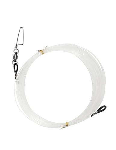 BLUEWING High Speed Wahoo Trolling Shock Leader with 25ft 250lb/300lb/400lb Mono Line and Stainless Steel Large Snap Swivel for Saltwater Fishing - style: 400lb /25ft