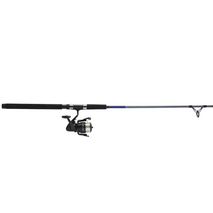 Shakespeare Catch More Fish Spinning Reel and Fishing Rod Combo with Kit - color: Striper, style: 2024 Model