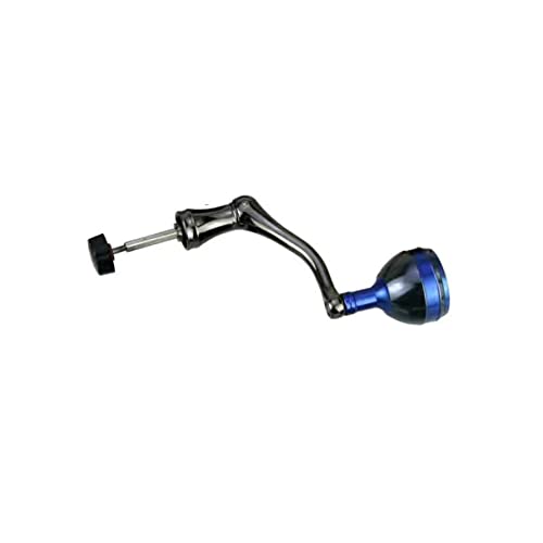 TEQIN Fishing Spinning Reel Handle, Lightweight Metal Single Rocker Arm, Reel Replacement Power Handle Grip, DIY Spinning Reel Handle Grip Modification Blue Large - color: Blue Large