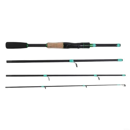 Fiberglass Baitcasting Fishing Rod 4/5 Section M Tone 1.65m-2.1m Multi-Segment Lure Rod With Smooth Line Guide High Load Capacity For Freshwater Saltwater(F)