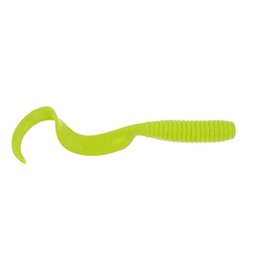 Berkley Gulp! Grub Saltwater Fishing Soft Bait - color: Chartreuse, size: 8- Inch