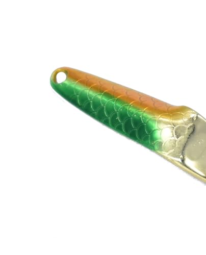 Al's Goldfish Lure Co. Lil' 49er Ice Jig - IFN50 Ice Fishing Jig with Treble Hook Off the Nose. Jigging Lure for Crappie, Perch, Panfish, Trout and Bass - 1/4 oz. 1-3/4" - color: Firetiger