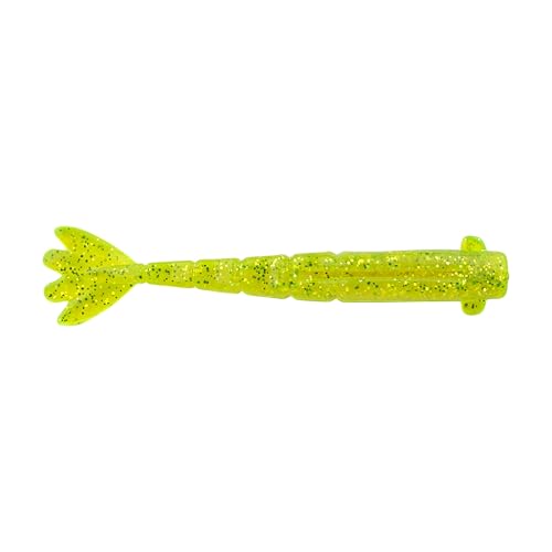 Berkley Berkley PowerBait Saltwater Bonga Shrimp - color: Chartreuse Silver Flash