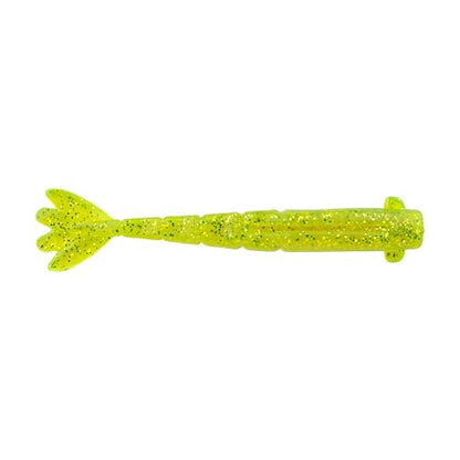 Berkley Berkley PowerBait Saltwater Bonga Shrimp - color: Chartreuse Silver Flash