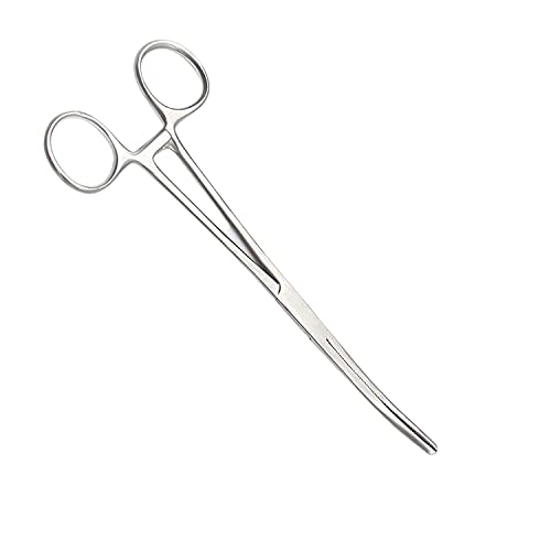 SURGICAL ONLINE 5Curved Hemostat Forceps - Stainless Steel Locking Tweezer Clamps - Ideal Hemostats for Nurses, Fishing Forceps, Crafts and Hobby