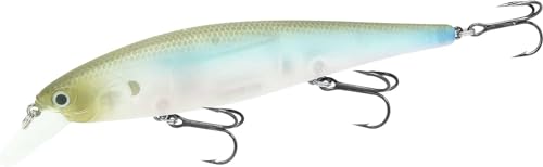 LUCKY CRAFT Pointer 128SP, Freshwater Lake Bass Fishing Lure, Jerkbait, Suspending, Fishing Gear, Fishing Accessories, Fishing Tackle - color: 538 NC Ghost Minnow