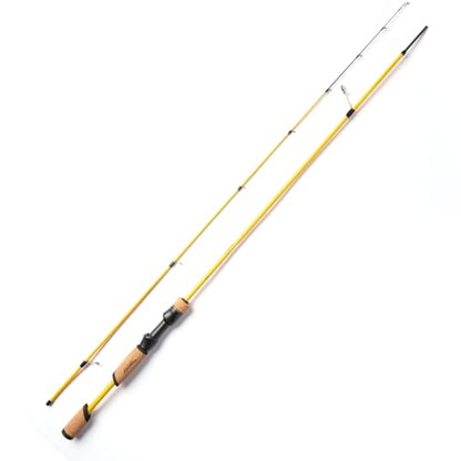 Tangoy Ultralight Fishing Rod 2-Piece Trout, Panfish, Crappie with Carbon Fiber Blank & Cork + High EVA Handle - Micro Light Fishing Pole, Fuji Guide Expansion Joint System - size: Spin-562/632UL-ZOOM