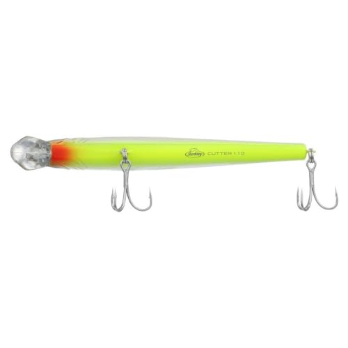 Berkley Berkley Cutter Saltwater - color: Chrome/Chartreuse, size: 4.3in - 1/2 oz