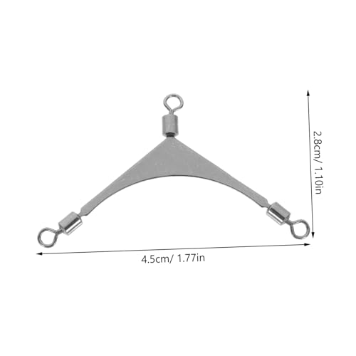 Sea Fishing Three-Prong Swivel Way Swivel Fishing Swivels Three Way Fishing Swivels Fishing - size: 4.50X2.80X0.20CM