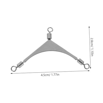 Sea Fishing Three-Prong Swivel Way Swivel Fishing Swivels Three Way Fishing Swivels Fishing - size: 4.50X2.80X0.20CM