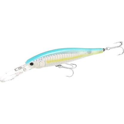 LUCKY CRAFT Pointer 100DD-S, Saltwater Surf Fishing Lures, Jerkbait, Halibut, Surf Perch, Calico Bass, White Seabass, Striped Bass, Sinking, Fishing Gear - color: 653 Super Glow OB Sexy Smelt