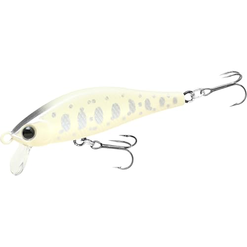 LUCKY CRAFT Pointer 50S, Sinking, Trout Fishing Lure, Jerkbait, Silent, Freshwater Fishing Gear, River Fishing Accessories, Lake Fishing Tackle, Rainbow - color: 877 Super Glow Bone Trout