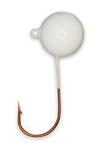 Big Nasty Tackle™ Super Glow Pout Pounder Jigs (1 oz.) (1 Pack) - color: White