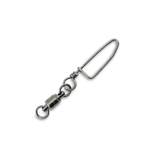 AFW Solid Brass Ball Bearing Snap Swivels with Welded Rings - Black Finish, Up to 450 lb Test Capacity, Patented Bullet Shaped Head for Reduced Water Resistance, Fluid Rotation - size: 4 pc, #3, 60 lb test