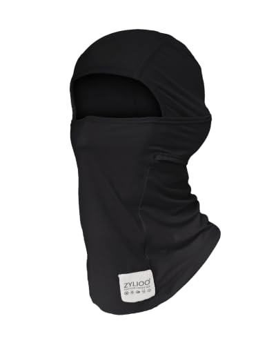 Zylioo XXL Balaclava Mask for Big Heads, Breathable Sun Hood | Roomier 2XL Fit-Cooling mesh fabric helps release heat while giving full head and neck coverage for rides and trails. - color: Black