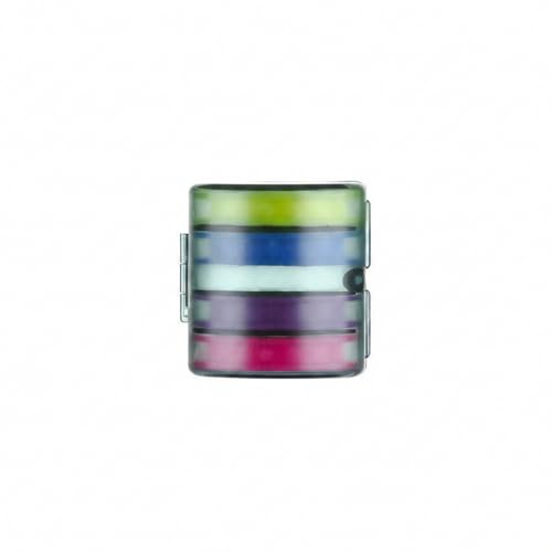 Silicone Fishing Line Spool Organizer Box with Number Stickers for Tackle Storage and Gear Organization - size: 3.54 x 2.44 x 0.47 in