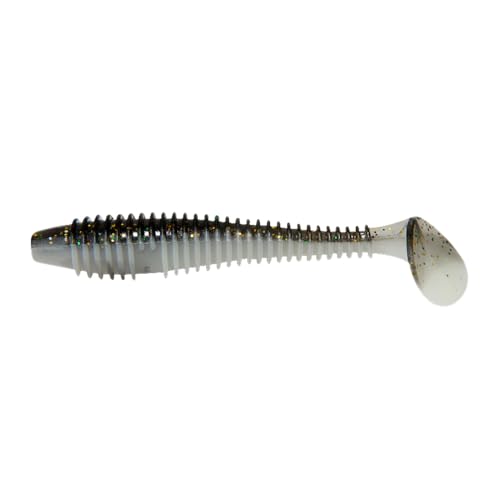 15 Pack Soft Lure, Curly Tail Twisted Worm Bait, Dual Color High Flexible for All Game Fish Freshwater Saltwater - color: Black