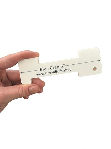 Crab & Shellfish Gauge – Blue Crab, Stone Crab, Lobster & Dungeness Measuring Tool – Recreational Fishing Size Gauge – Multiple Regulation Options - style: Alabama Crab & Lobster Gauge