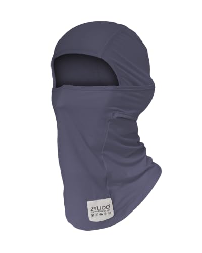 Zylioo XXL Balaclava Mask for Big Heads, Breathable Sun Hood | Roomier 2XL Fit-Cooling mesh fabric helps release heat while giving full head and neck coverage for rides and trails. - color: Dark Gray