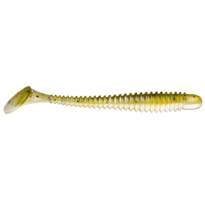 Strike King Rage Slim Swimmer Fishing Lure, Soft Plastic Swimbait, 4-Inches, 8-Pack - color: Green Pumpkin Pearl Belly