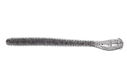 Strike King Rage Twin Tail Menace Worm Soft Bait Fishing Lure, 6", 2 Rage Flange Tails - color: Smoke Gold with Purple Flake