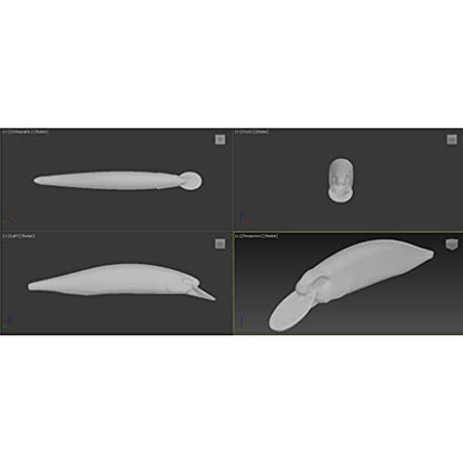 Blank Unpainted Minnow Crankbait Topwater Lipless Jerkbait Fishing Lures - color: UPM401P10