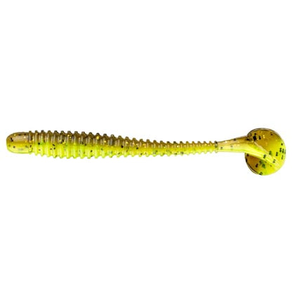 Strike King Rage Slim Swimmer Fishing Lure, Soft Plastic Swimbait, 4-Inches, 8-Pack - color: Guacamole