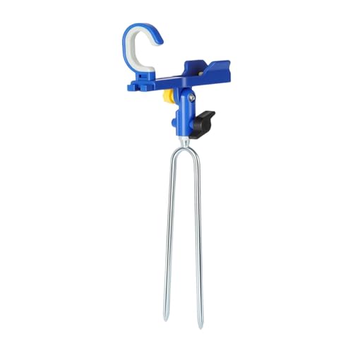 Fishing Rod Holder Angling Pole Support with Ground Spikes | Surf Fishing Rod Holder for Boat Shore Kayak Pontoon Dock Surf Beach - color: Blue