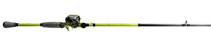 Lew's MACH 2 Baitcast Reel and Fishing Rod Combo, IM8 Graphite Blank Fishing Rod, Winn Dri-Tac Ultra Handle, Black/Green - size: 7'0"