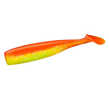 Lunker City Fishing Shaker 3.25" Swimbait Soft Plastic Bass Walleye Lure Saltwater Swimming Tail Action Pike Swim Bait, 7 Per Bag, Made in The USA - color: 143 Atomic Chicken