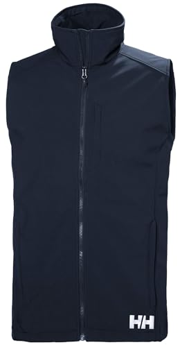 Helly-Hansen Paramount Softshell Vest - Men's Fleece Lined, Breathable, Water & Wind Resistant, Lightweight Hiking Outerwear - color: 597 Navy, size: Medium