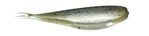 Phat Pak Baits - Micro Drunkin Shad Tiny Fluke Style LiveScope FFS Soft Jerkbait 2.5" 30ct Soft Plastic BFS Bass Fishing Lure - color: Green Money Minnow