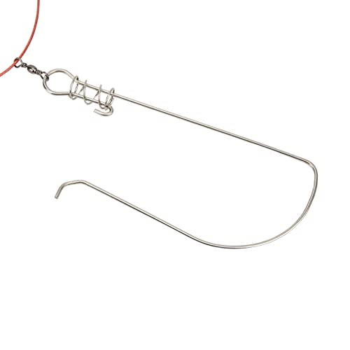 VBESTLIFE Fish Stringer Kit,Live Fish Lock with Foam Stick Steel Wire Fishing Lock Buckle Fish Stringer Kit for Outdoor Fishing(10 Buckles)