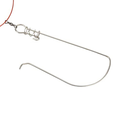 VBESTLIFE Fish Stringer Kit,Live Fish Lock with Foam Stick Steel Wire Fishing Lock Buckle Fish Stringer Kit for Outdoor Fishing(10 Buckles)
