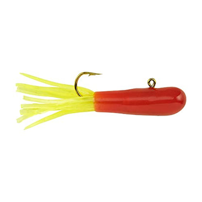 Berkley PowerBait Pre-Rigged Atomic Tubes Fishing Soft Bait - color: Red Chartreuse, size: 1/32 oz