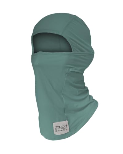 Zylioo XXL Balaclava Mask for Big Heads, Breathable Sun Hood | Roomier 2XL Fit-Cooling mesh fabric helps release heat while giving full head and neck coverage for rides and trails. - color: Green
