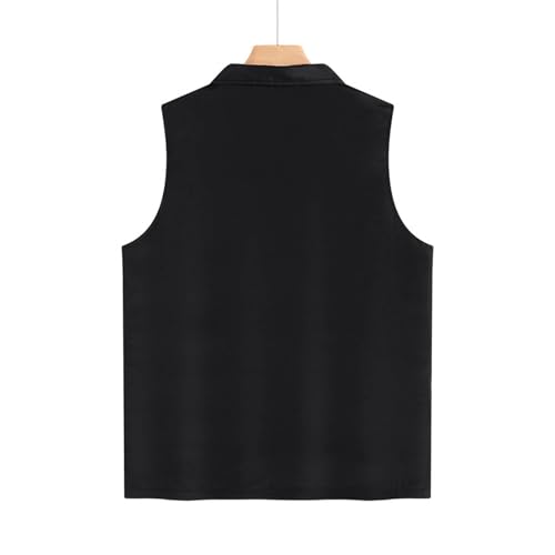 Men Women Outdoor Fishing Vest Zip Up Travel Hiking Summer Outerwear Unisex Mesh Breathable Waistcoat Lightweight - color: Black, size: XX-Large