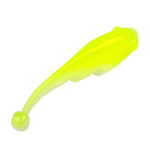 Strike King Mr. Crappie (MRCTZFRY-186) Teen-Zee Fry Fishing Lure, Compact Soft Plastic Grub, Minnow Profile, Ball Tail, 1 1/4-Inches, 15-Pack, Fridge White