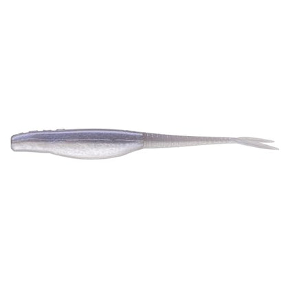 Strike King Mach Skooler Fishing Lure, Soft Plastic Jerkbait, Heavily Salted, Sleek Design, Erratic Action - color: Albino Shad, size: 5"