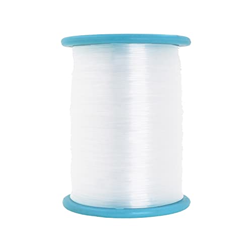 Mandala Crafts 0.5mm Clear String Seed Beads Monofilament Beading Thread | 711 Yds, Durable Invisible Wire, Strong Fishing Line, for Glass Beads, Hanging, Heavy Ornaments, Bracelets, Jewelry Making - size: 0.5mm 711 Yards