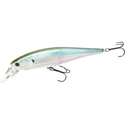 LUCKY CRAFT Pointer 100SP, Jerkbait Side by Side Action Tournament Winning Perfect Wobbling Freshwater Lake Bass Fishing Champion Bait - color: 410 MH Ghost Minnow
