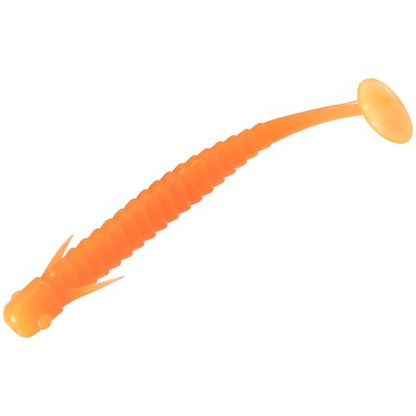 Dr.Fish 10 Pack Paddle Tail Swimbait 3'' Soft Plastic Fishing Lure Bass Fishing Freshwater Minnow Shad Bait Crappie Panfish Blugill - color: Orange_3''