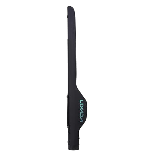 Lixada Fishing Rod Bag Hard Shell Bottom 51.2''/130cm Fishing Rod Travel Case Waterproof Fishing Tackle Storage Bag Fishing Pole Protective Pouch - color: Black