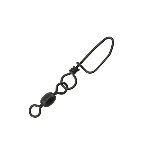 AFW Brass Coastlock Snap Swivels – Durable Fishing Gear with High-Strength Wire Snaps, Black Oxide Finish, Prevents Line Twisting & Kinking, Supports Up to 350 lb Test. - size: 20 pc, #5, 90 lb test