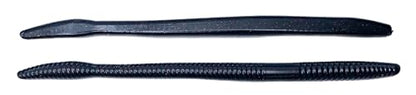 Phat Pak Baits - Slinky Worm Zoom Trick Worm Style Straight Tail Floating Worm Bass Fishing Lure 20ct 6.5" - color: Midnight Leech