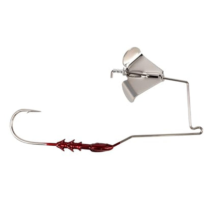 BUCKEYE LURES G-Buzz Single Bladed Buzzbait - Durable Fish-Catching Topwater Lure for Bass Fishing - color: Red w/ Nickel, size: 1/4