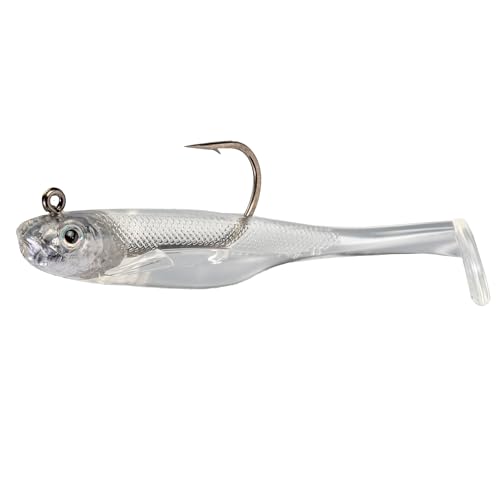 Strike King Homing Minnow Fishing Lure, Pre-Rigged Soft Plastic Swimbait, 3-Pack - color: Prism, size: 3"