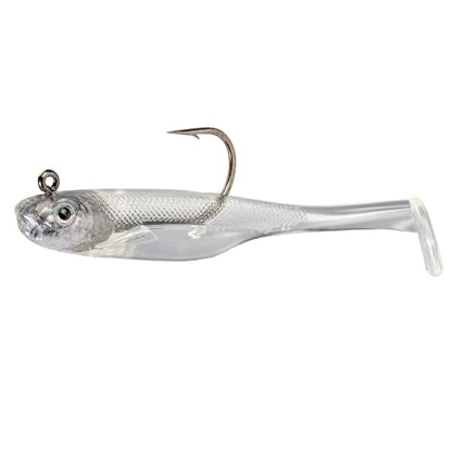 Strike King Homing Minnow Fishing Lure, Pre-Rigged Soft Plastic Swimbait, 3-Pack - color: Prism, size: 3"